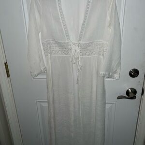 Rebellion White Lace Trim Duster